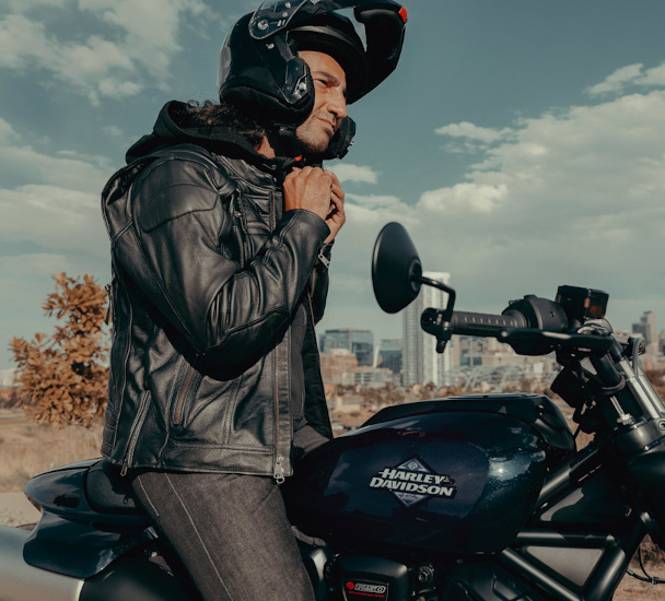 KURTKA MOTOCYKLOWA MĘSKA AURORAL II SKULL CZARNA - obrazek 7