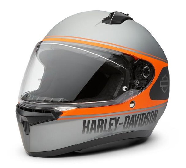 KASK VELO H34 FULL FACE SZARO-POMARAŃCZOWY MAT
