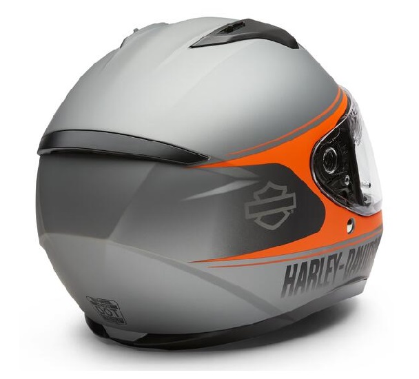 KASK VELO H34 FULL FACE SZARO-POMARAŃCZOWY MAT - obrazek 4