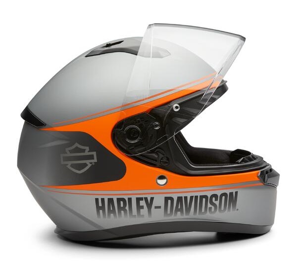 KASK VELO H34 FULL FACE SZARO-POMARAŃCZOWY MAT - obrazek 3