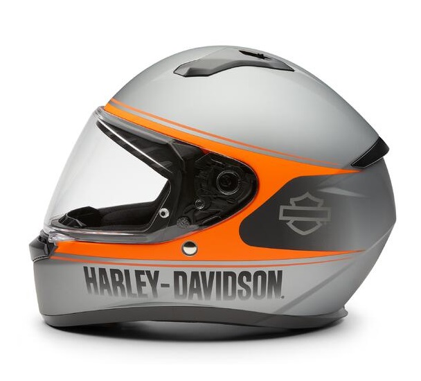 KASK VELO H34 FULL FACE SZARO-POMARAŃCZOWY MAT - obrazek 2