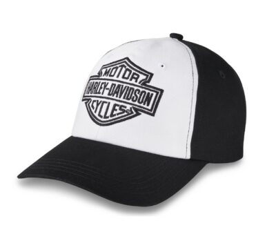 CZAPKA DAMSKA COLORBLOCK BIAŁO/CZARNA