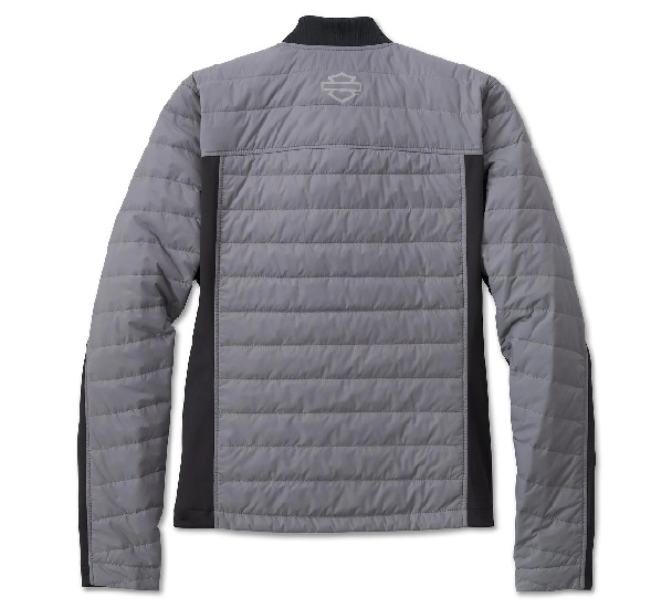 KURTKA MĘSKA MID-LAYER WINDPROOF SZARA - obrazek 2