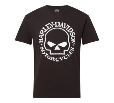 T-SHIRT MĘSKI WG OUTLINE SKULL CZARNY