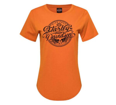 T-SHIRT DAMSKI STAMP ORANGE