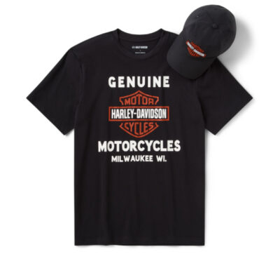 ZESTAW MĘSKI T-SHIRT+CZAPKA BAR&SHIELD