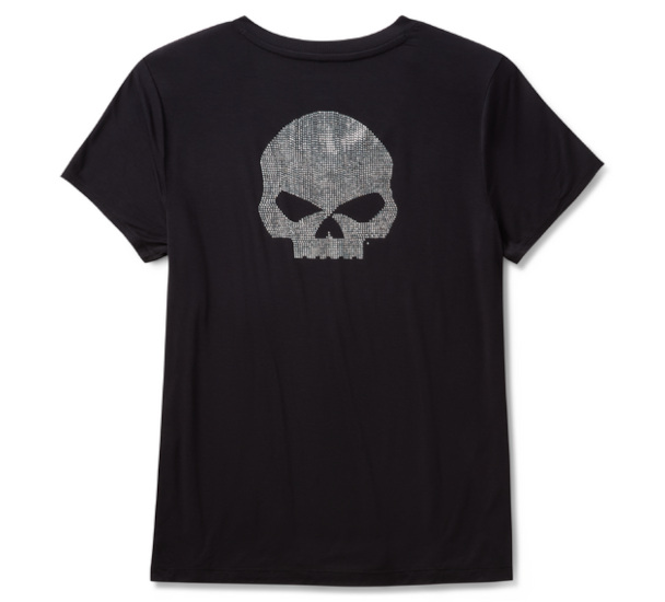 T-SHIRT DAMSKI BLING WILLIE G V-NECK CZARNY - obrazek 2