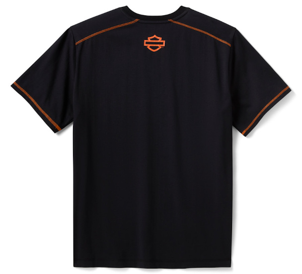 T-SHIRT MĘSKI H-D TECH COOLMAX CZARNY - obrazek 2