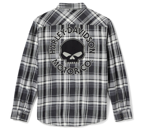 KOSZULA MĘSKA DŁ. RĘKAW KRATA WILLIE G SKULL - obrazek 2