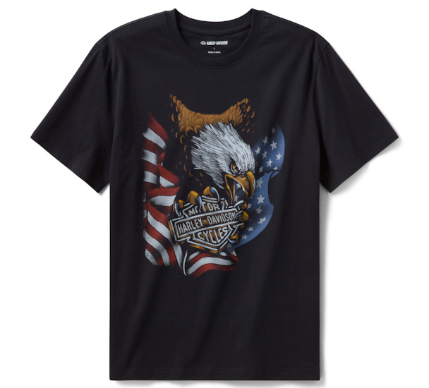 T-SHIRT MĘSKI STARS&STRIPES EAGLE CZARNY