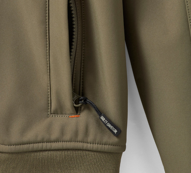 KURTKA MĘSKA SOFTSHELL IDYLL WINDPROOF GREEN - obrazek 5