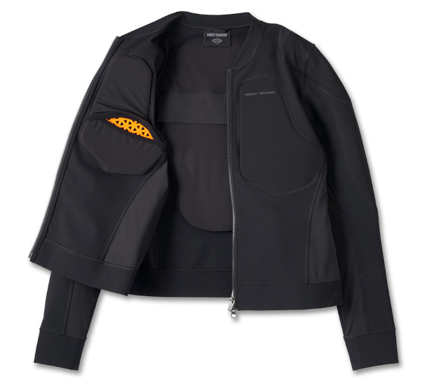 KURTKA MOTOCYKLOWA DAMSKA BASE LAYER CZARNA - obrazek 3