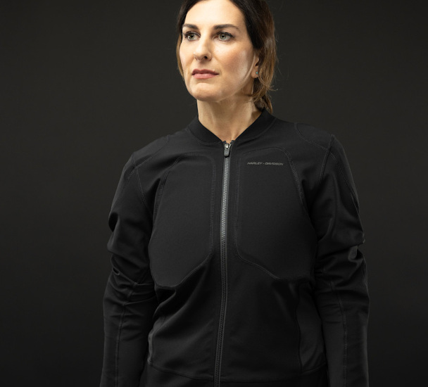 KURTKA MOTOCYKLOWA DAMSKA BASE LAYER CZARNA - obrazek 5