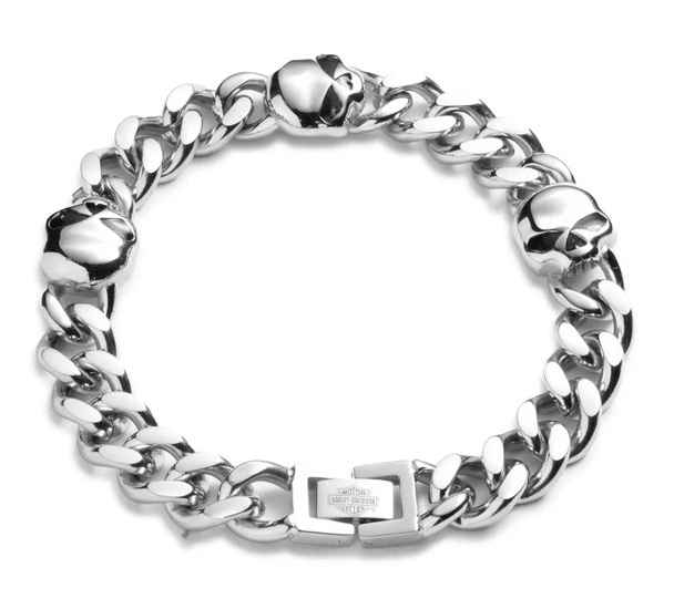 BRANSOLETKA MĘSKA STAL CURB CHAIN WILLIE G