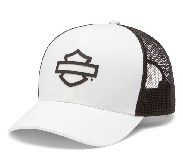 CZAPKA Z DASZKIEM LOGO COLORBLOCK BIAŁA