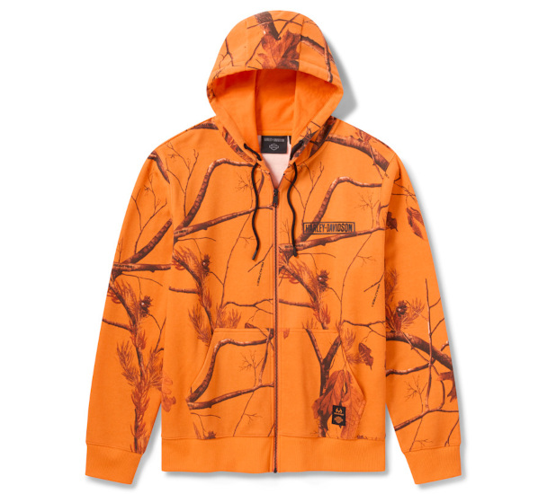 BLUZA MĘSKA ZIP B&S REAL TREE POMARAŃCZOWA