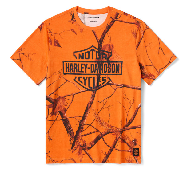T-SHIRT MĘSKI B&S REAL TREE POMARAŃCZOWY