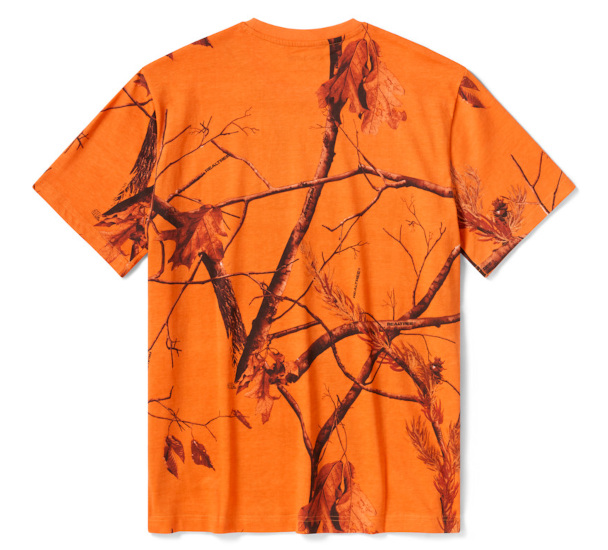 T-SHIRT MĘSKI B&S REAL TREE POMARAŃCZOWY - obrazek 2