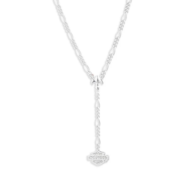 NASZYJNIK DAMSKI V-NECK BLING B&S SILVER