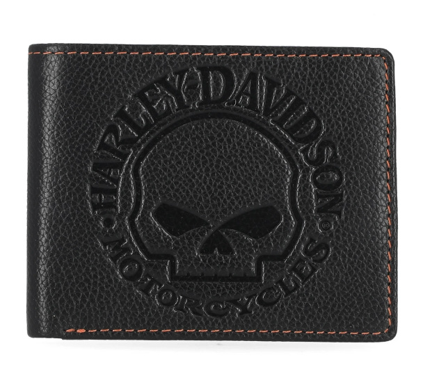PORTFEL SKÓRZANY PEBBLE WILLIE G SKULL