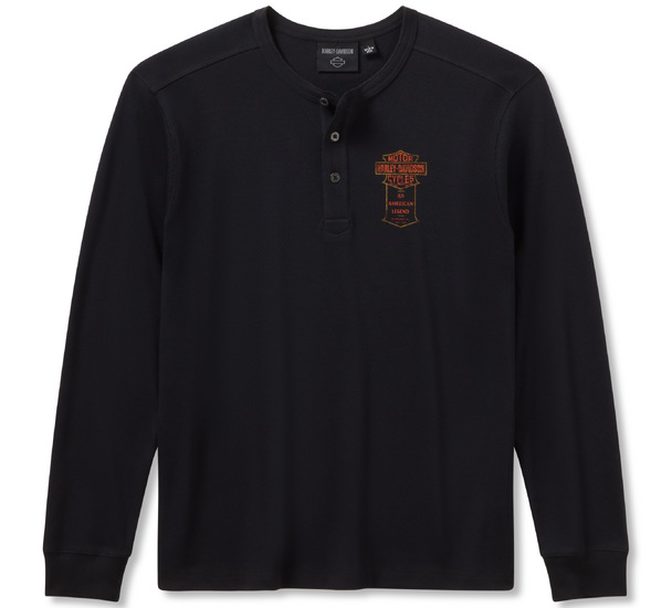 LONGSLEEVE MĘSKI HENLEY AMERICAN B&S CZARNY