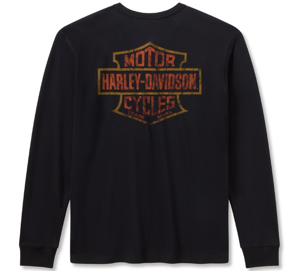LONGSLEEVE MĘSKI HENLEY AMERICAN B&S CZARNY - obrazek 2