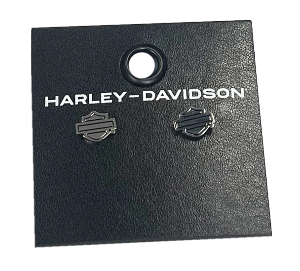 KOLCZYKI DAMSKIE B&S LOGO STUD SILVER - obrazek 2